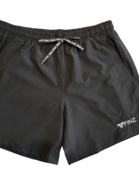 Finz Men's Beach Shorts-Stripes-Black/Spruce