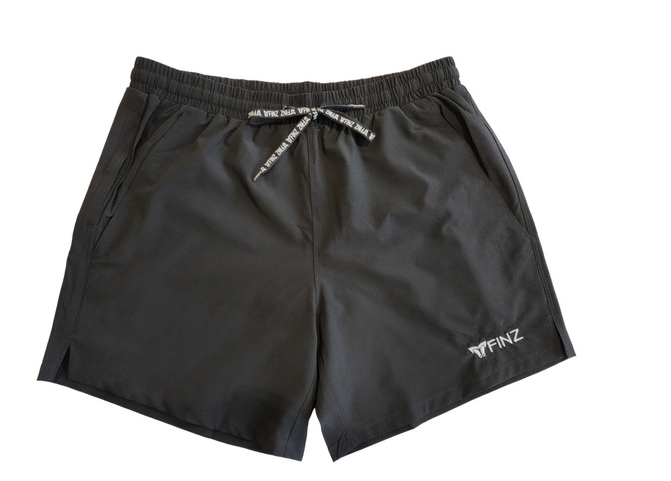 FINZ Finz Men's Beach Shorts-Stripes-Black/Spruce