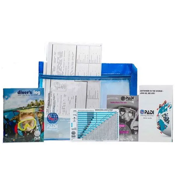 PADI E-Learning - Open water diver Crew pak - W-table, log book Imperial