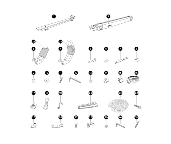 Thule Thule Hullavator Replacement Parts