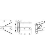 Rudder Gudgeon Bracket For Pinted Sterns