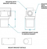 Land N Sea Groco Pump Inlet Strainer 1" W Bracket