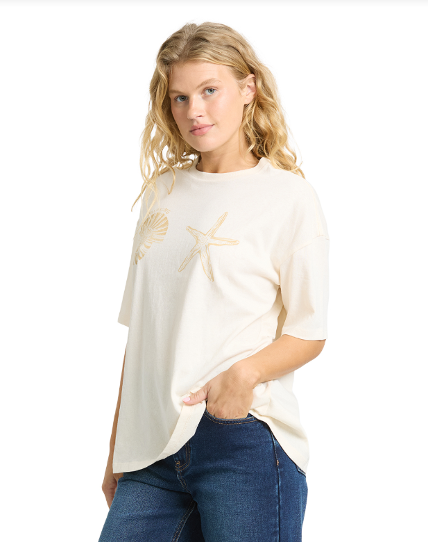 Billabong Women's In Front Of Me T-Shirt- Oversize