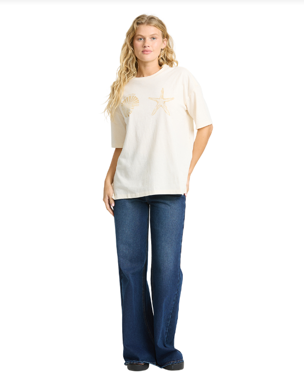 Billabong Women's In Front Of Me T-Shirt- Oversize