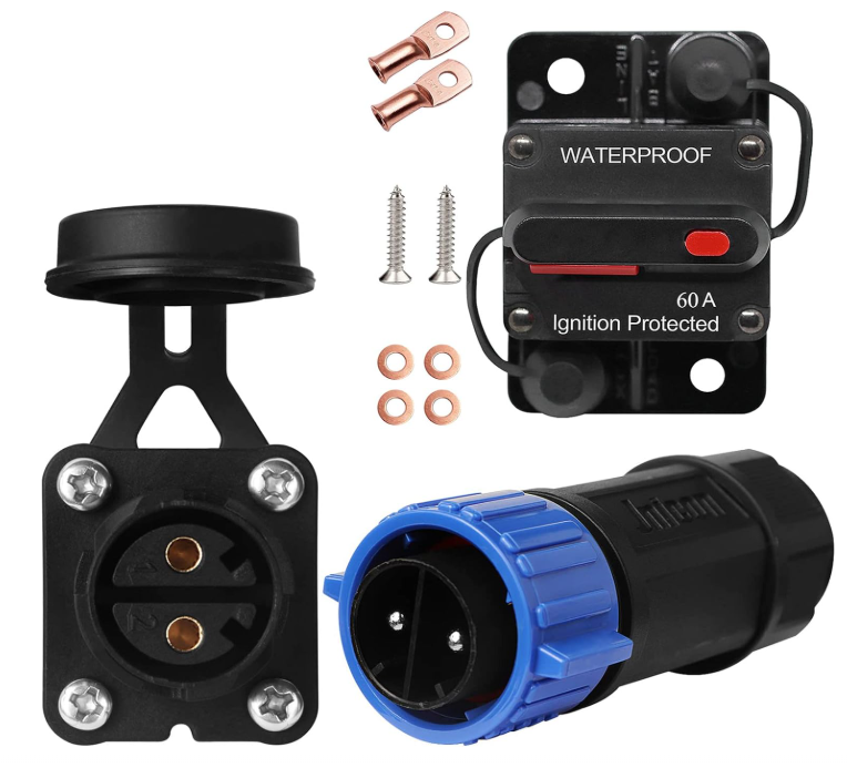 GaiRen GaiRen 60amp Trolling Motor Plug, Recipticle and Breaker