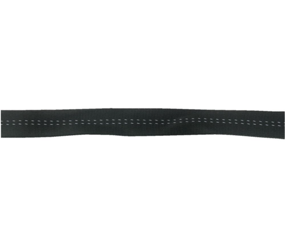 Tech Tape Tubular Webbing 1" Black Spool-Per Foot