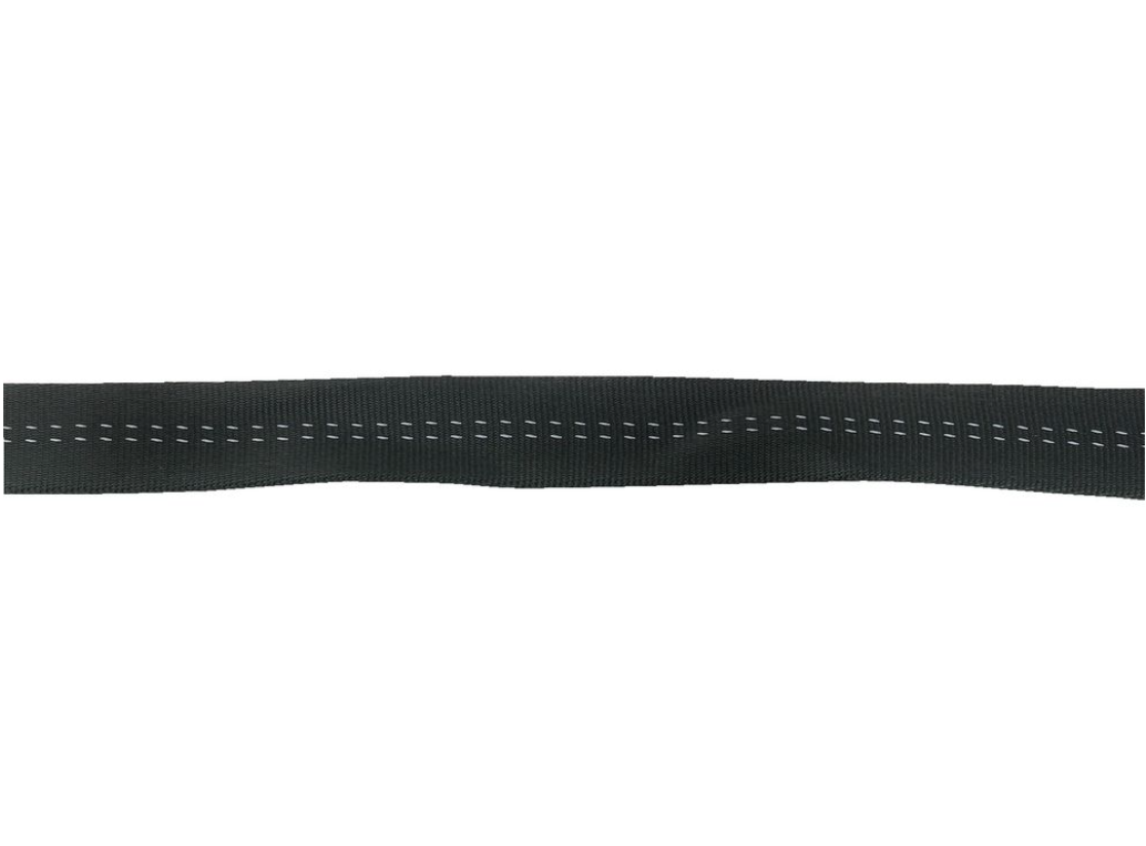Tech Tape Tubular Webbing 1" Black Spool-Per Foot