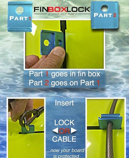 SUP & Surf Board Fin Box Lock Plates