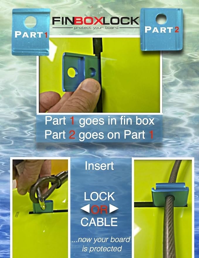 JLS SUP & Surf Board Fin Box Lock Plates