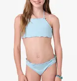 O'Neill Shorebreak Rib Ruffle Edge Hi Neck Set