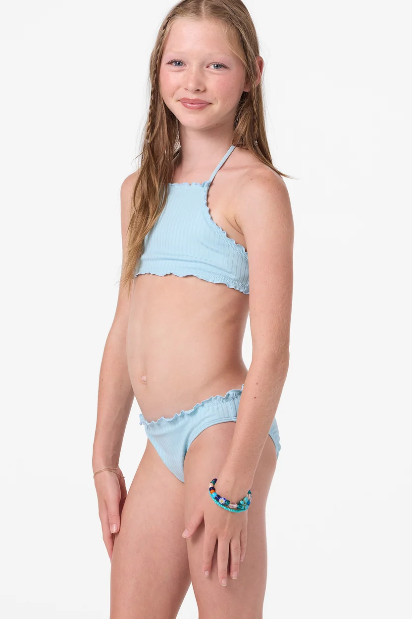 O'Neill Shorebreak Rib Ruffle Edge Hi Neck Set
