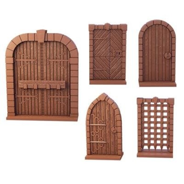 Mantic Games Terrain Crate Environment Miniatures Dungeon Doors 15 pcs