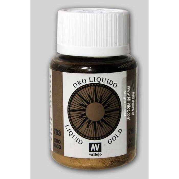 Vallejo Vallejo Alcohol Based Paint Liquid Rich Gold 17mL