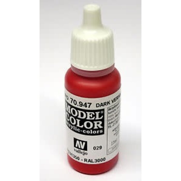 Vallejo Vallejo Model Color Acrylic Paint Dark Vermillion 17mL