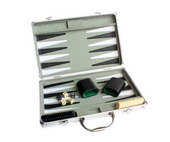 Autruche Backgammon Set 15 " w/ Aluminum Case
