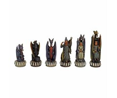 Wood Expressions Chess Pieces - Handpainted Polystone Dragon (4.5" King)