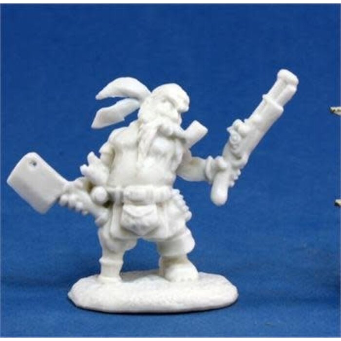 Reaper Miniatures Dark Heaven Bones: Gruff Grimecleaver, Dwarf
