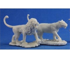 Reaper Miniatures Dark Heaven Bones: Lions (2)