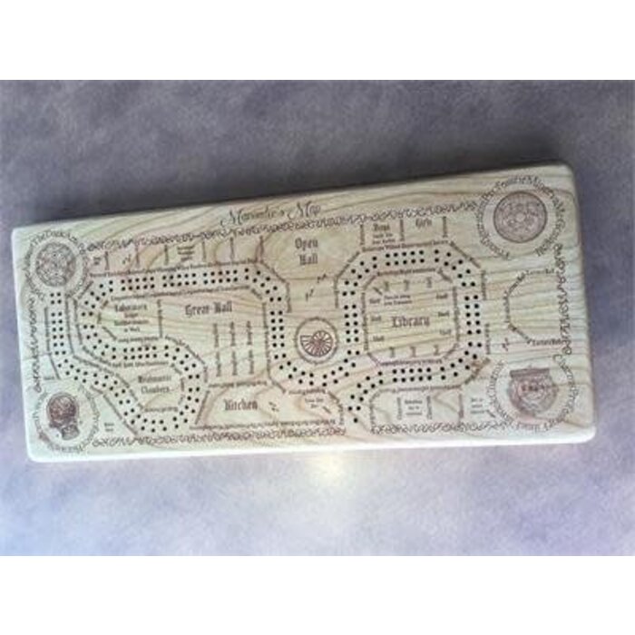 Unique Wood Products Harry Potter Marauder's Map Themed Cribbage Board