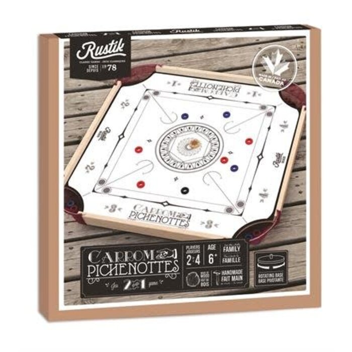 Rustik Carrom & Pichenotte Game 2 in 1 (Pinnochi)
