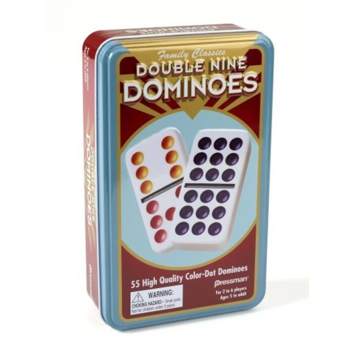 Pressman Pressman Double Nine Dominoes in a Tin