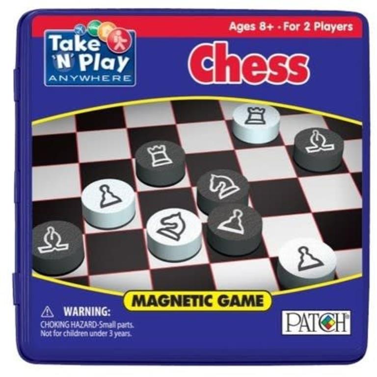 Patch Take N Play Chess Set W Magnetic Board In A Tin Boardgames Ca