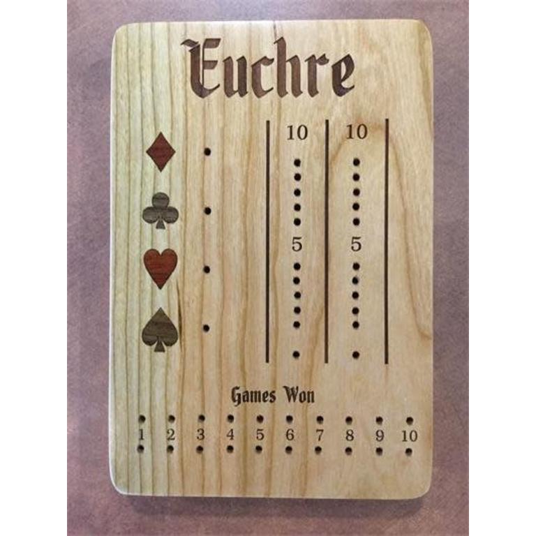 wooden euchre board - boardgames.ca