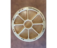 Unique Wood Products Wooden Rotating Rummoli Board w/ Inlay