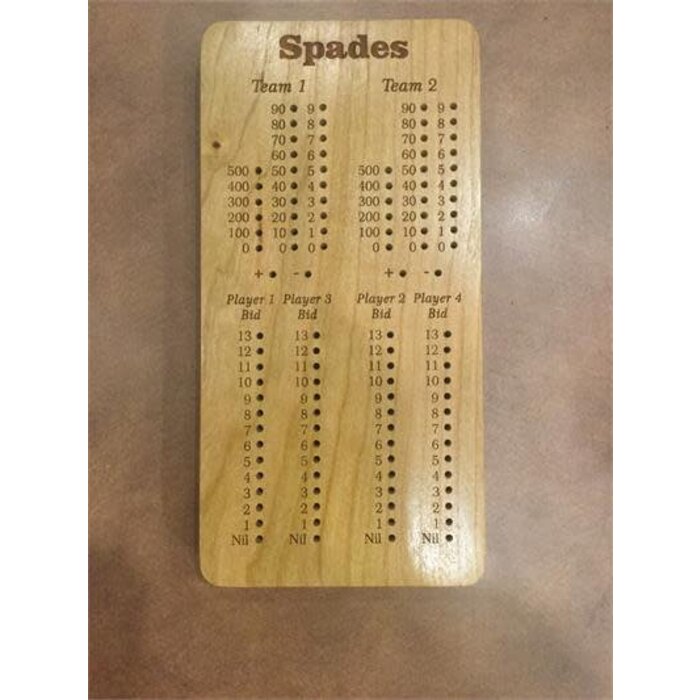 Unique Wood Products Wooden Spades Game Board