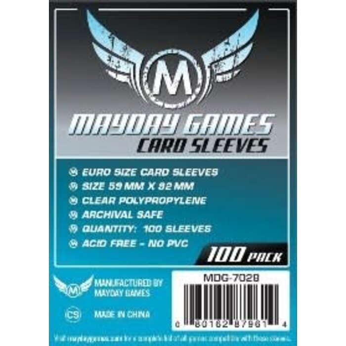 Mayday Games Sleeves - 59x92mm Mayday - 100/pk (Standard European)