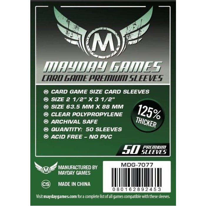 Mayday Games Sleeves - 63.5x88mm Mayday Premium - 50/pk (Standard CCG)
