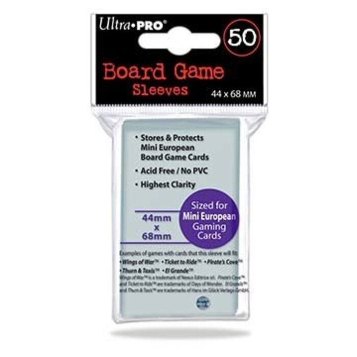 Ultra Pro Sleeves - 44x68mm Ultra-Pro - 50/pk (Mini European)