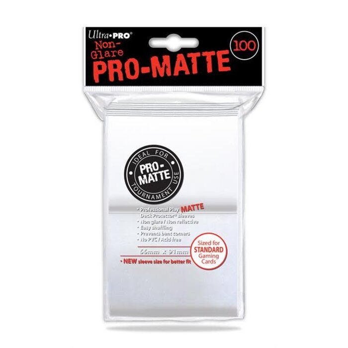 Ultra Pro Sleeves - 66x91mm - Ultra Pro - 100/pk - Matte - White