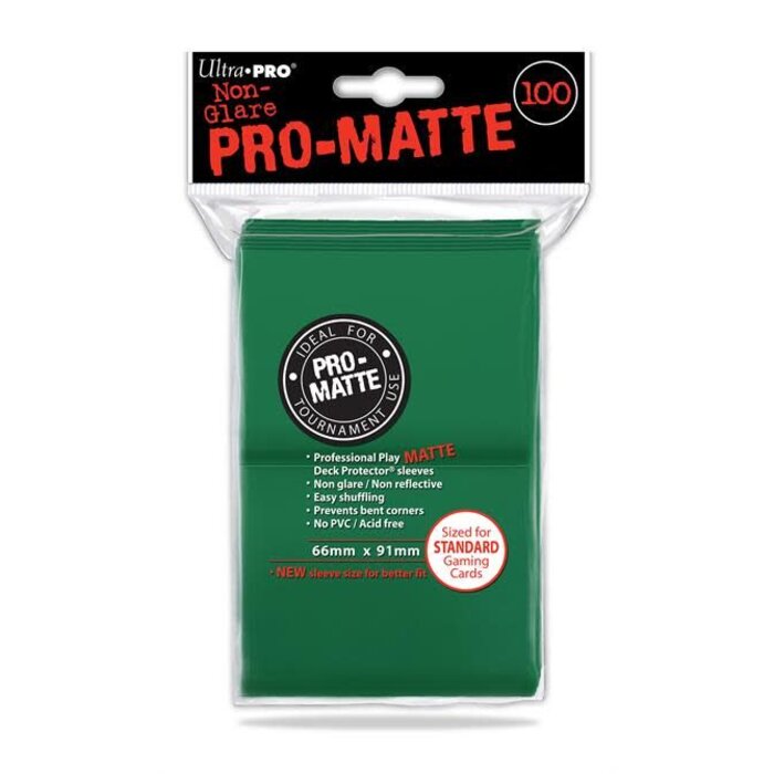 Ultra Pro Sleeves - 66x91mm - Ultra Pro - 100/pk - Matte - Green