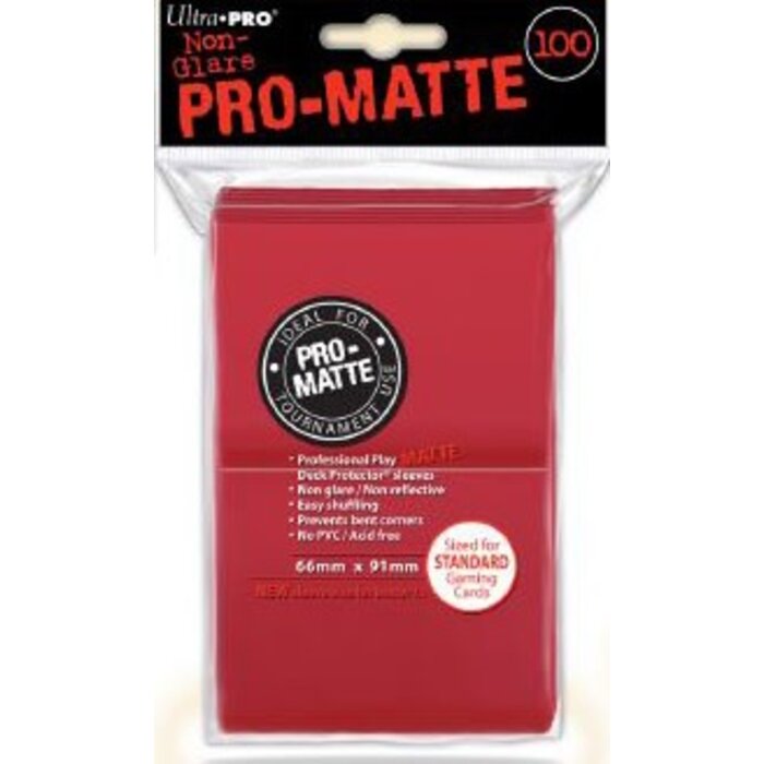 Ultra Pro Sleeves - 66x91mm - Ultra Pro - 100/pk - Matte - Red