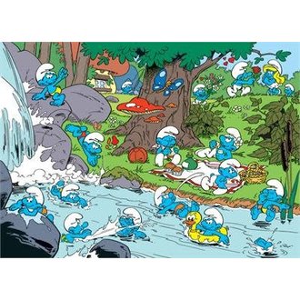 Cobble Hill Puzzles The Smurfs: Smurfy Picnic 350 Piece Family Puzzle Cobble Hill Puzzles The Smurfs: Smurfy Picnic 350 Piece Family Puzzle