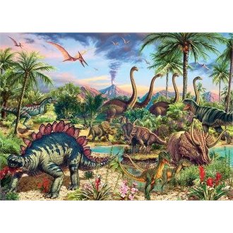Cobble Hill Puzzles Prehistoric Party 350 Piece Family Puzzle Cobble Hill Puzzles Prehistoric Party 350 Piece Family Puzzle