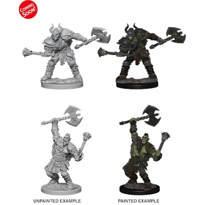 Wizkids/NECA LLC Pathfinder Deep Cuts Miniatures: Half-Orc Barbarian Male