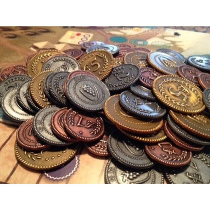 Stonemaier Games Viticulture/Tuscany: Metal Coins (Lira)