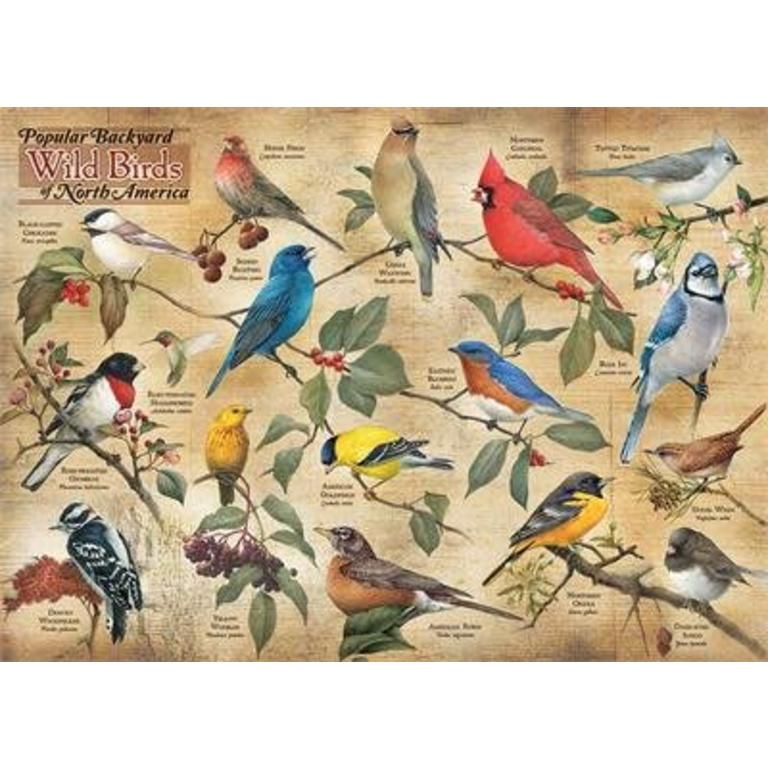 Cobble Hill Puzzles 1000 Pcs Popular Backyard Wild Birds Of