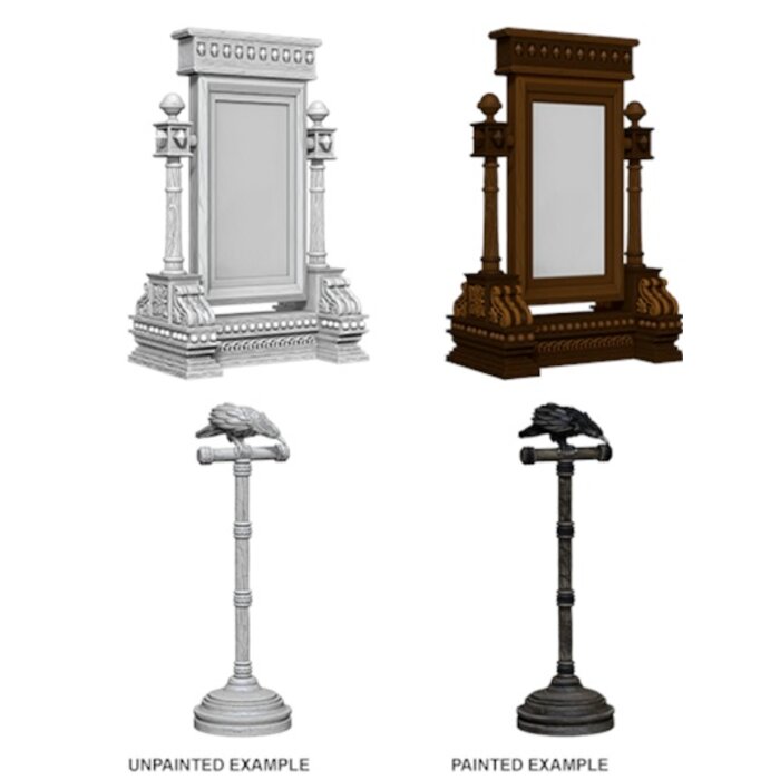 Wizkids/NECA LLC Pathfinder Deep Cuts Miniatures: Mirror & Bird on Stand