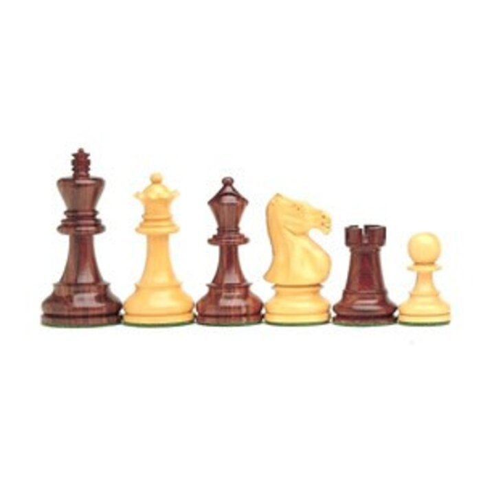 Wood Expressions Chess Pieces - English Staunton Natural Rosewood/Kari Wood (3.5" King)