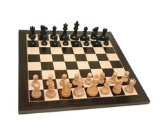 Wood Expressions Chess Set 15" - Black Stained Board Jacques