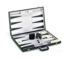 CHH Backgammon Set 21" Deluxe with Black Exterior