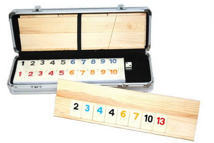 chh deluxe rummy with wooden rack - boardgames.ca