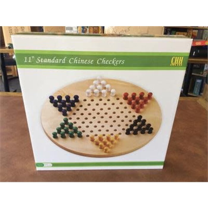 CHH Wooden Chinese Checkers 11" Board (w/ Pegs)