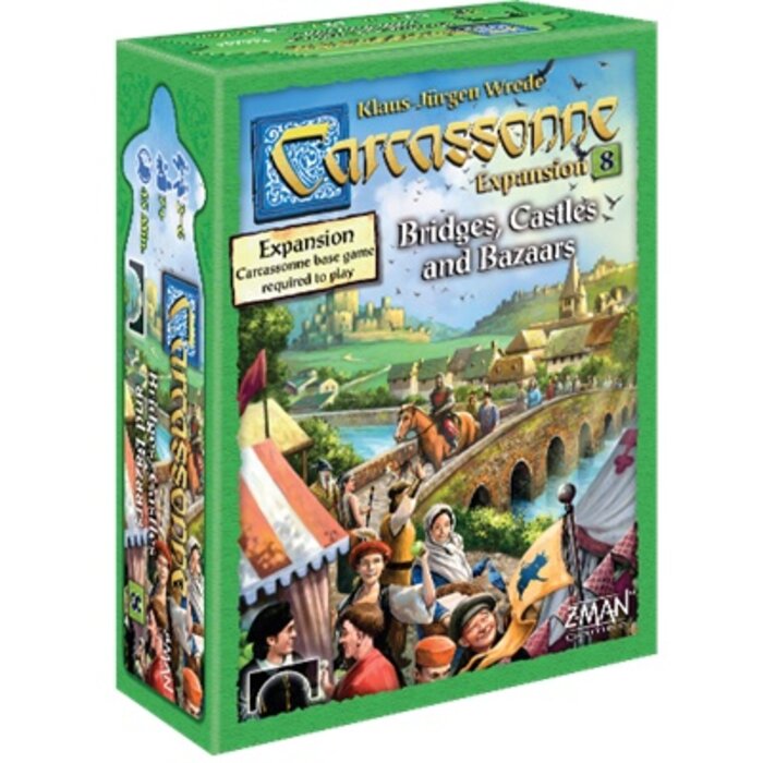 Z-Man Games Carcassonne Second Edition Expansion 8: Castles, Bridges & Bazaars