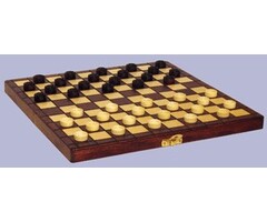 Continental Imports Checkers Set 10" Inlaid Folding Board