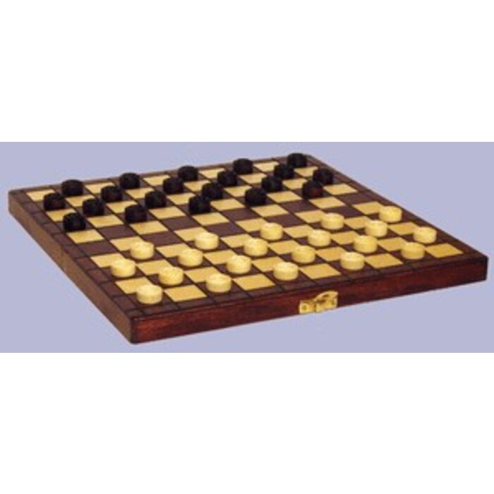 Continental Imports Checkers Set 10" Inlaid Folding Board