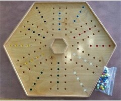 Don Henry Wooden Wahoo Game: 6 Player (Large/71 cm) A.K.A. " The Marble Game" or Aggravation